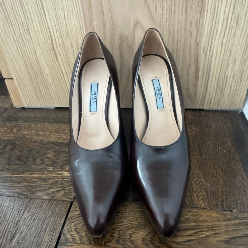 Prada Brown Heel with box